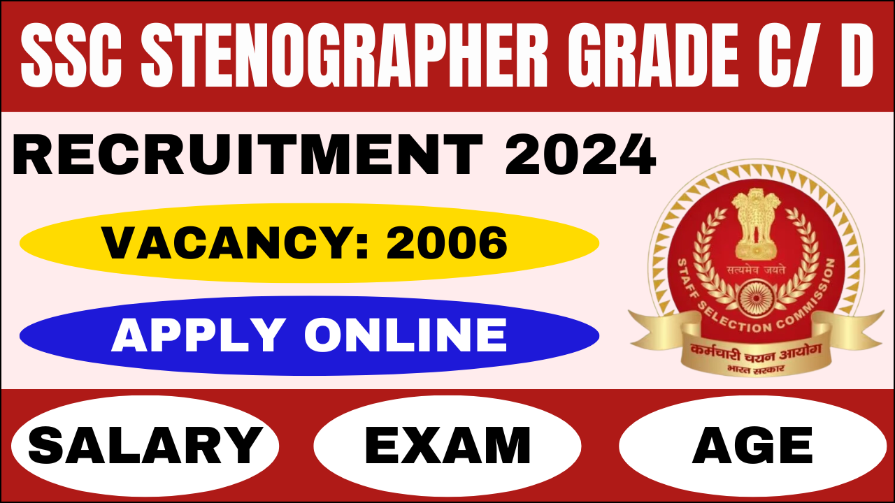 SSC Stenographer Grade C & D Recruitment 2024